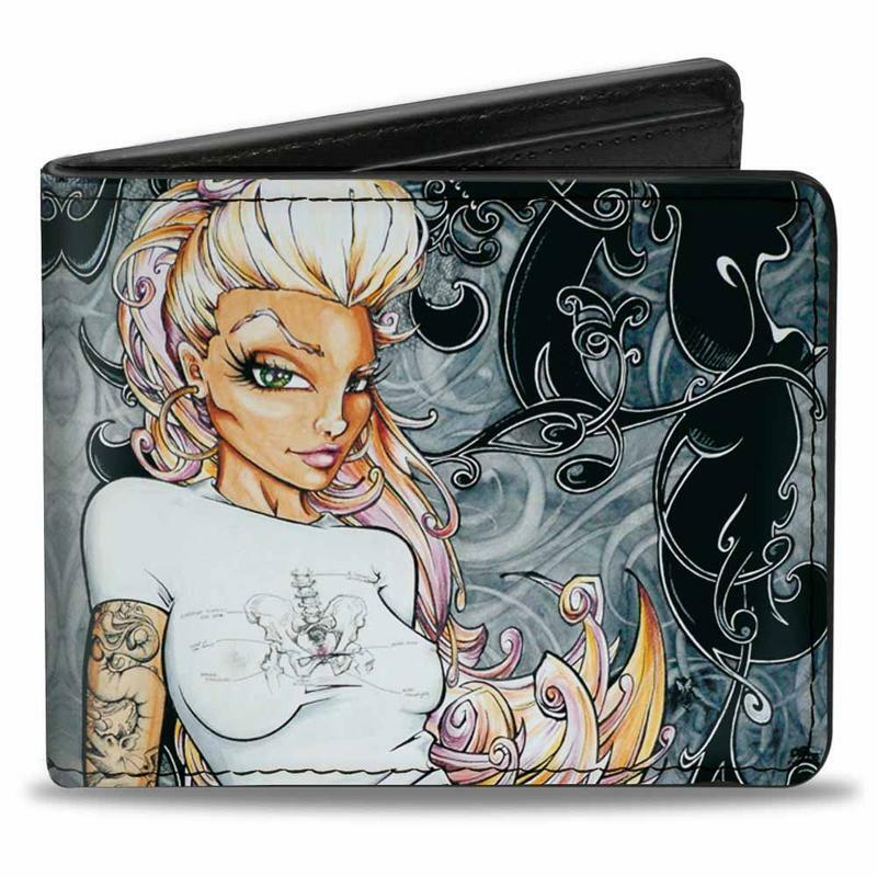 Buckle Down Sexy Ink Girls Anatomical Jewel Vegan Leather Wallet