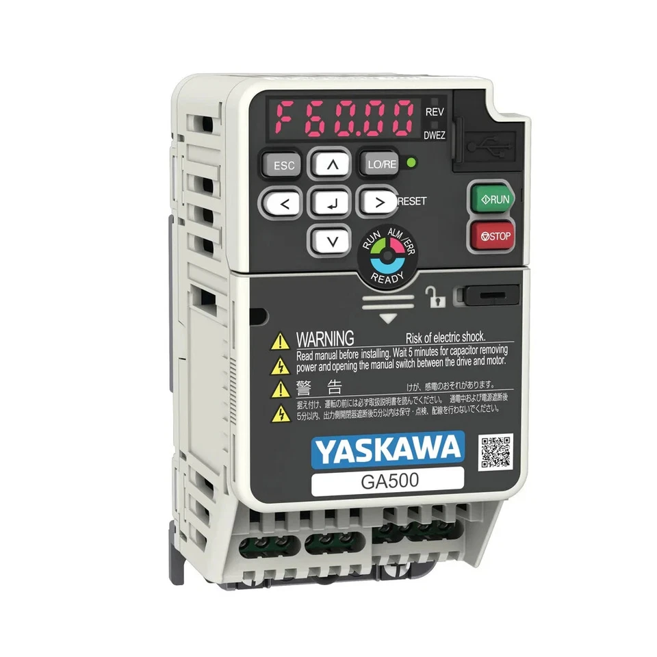 Yaskawa GA50UB001ABA 1/6 HP 230V 1 Phase Variable Frequency Drive - Image 3 of 4