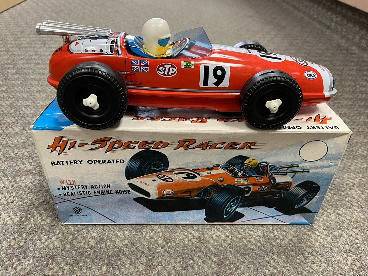 Japan Tin Battery Operated Hi-Speed Racer Lotus STP #19 w/ Box | eBay