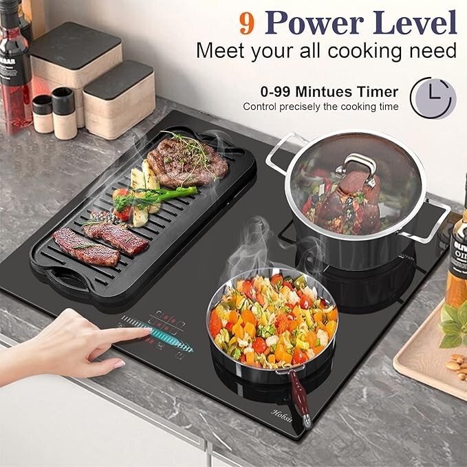 Hobsir hob Plug in Induction Hob 4 Zones Electric Hob 60cm with