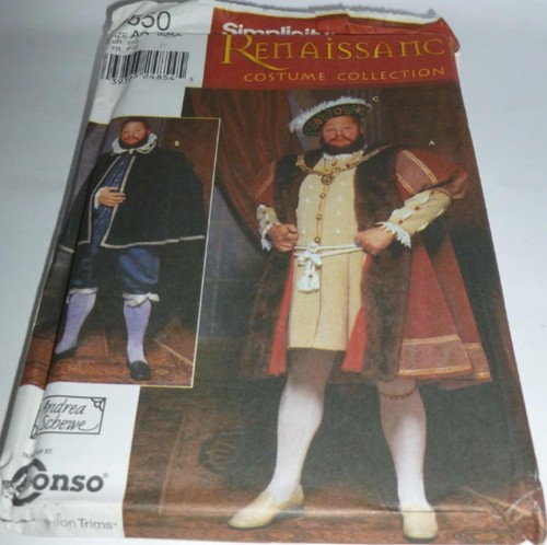 King Henry 8th Tudor Elizabethan Cape Coat Hat Costume Sewing Pattern 43-51