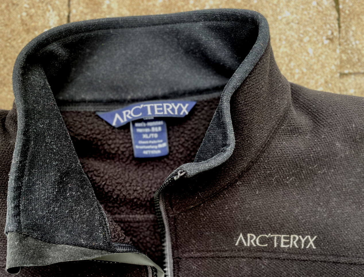 ARC'TERYX Arcteryx Cardigan Coperto Giacca Pile Polartec Uomo Nero Heather XLarge GPOC
