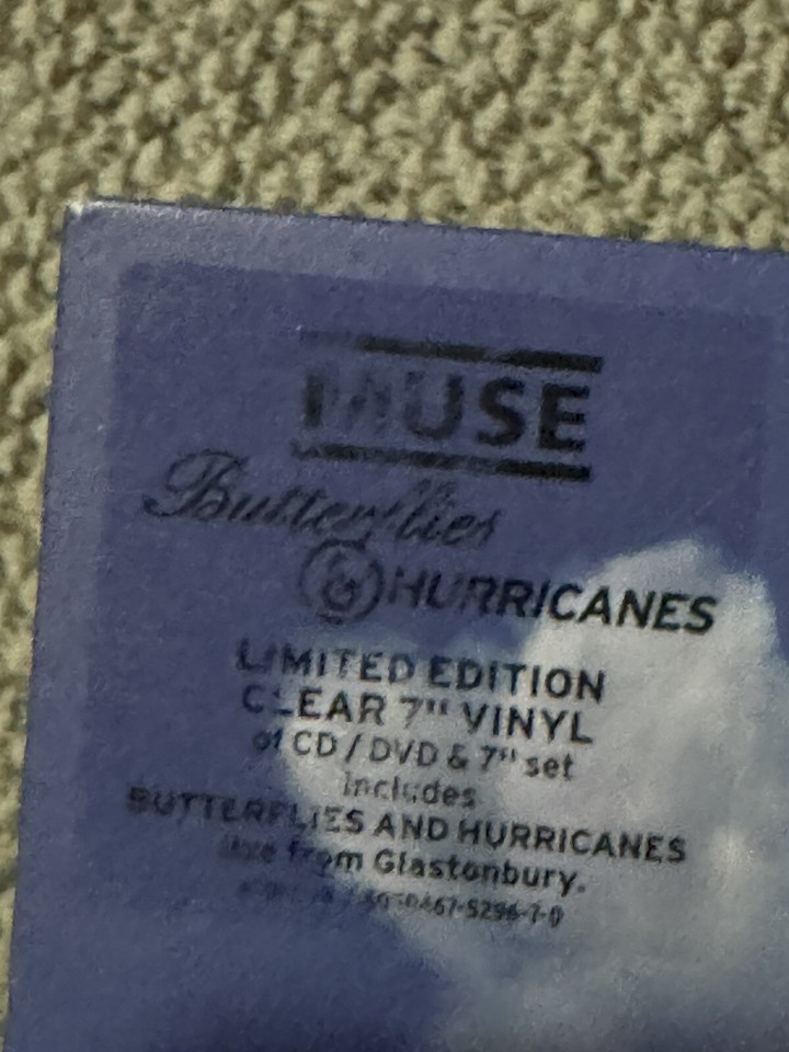 Muse Butterflies and Hurricanes Vinyl EP 7” Rare eBay