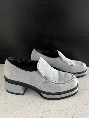 靴 Hush puppies Vintage 25.5 Womens Shoes Vintage 90s Hush Puppies Light Blue Suede Shoes Must