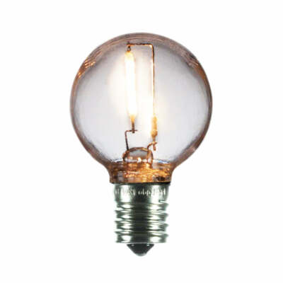 LED Filament G40 Globe Shatterproof Energy Saving Light Bulb, Dimmable, 1W,  E17