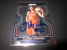 TIANNA HAWKINS SIGNED AUTOGRAPHED 2022 PANINI PRIZM WNBA CARD #66 MYSTICS