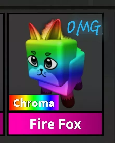 Roblox Murder Mystery 2 Mm2 godly CHROMA FIRE FOX pet