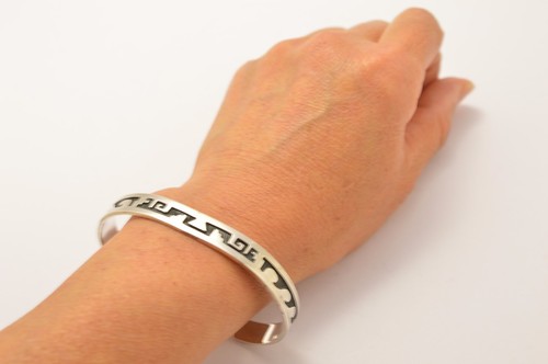 Taxco Mexikanischer Hopi-Stil 925 Sterling Silber Armreif Armband. 26g, 6,1" - Bild 9 von 12