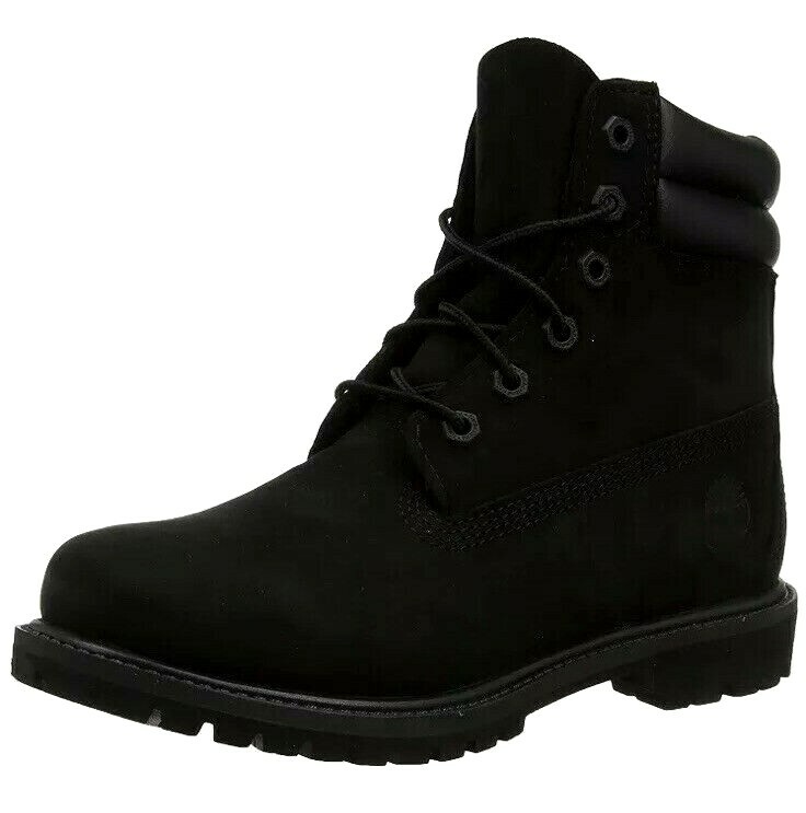New Womens Timberland Waterville 6 Inch Waterproof Lace-up Boots Black Size UK 8