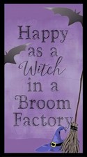Happy As A Witch In Broom Factory Halloween Hat Bat Potion Spell Cauldron MAGNET