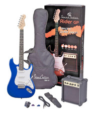 Chitarra Elettrica Amplificatore 10 w Custodia e Kit Accessori Tropical Blue