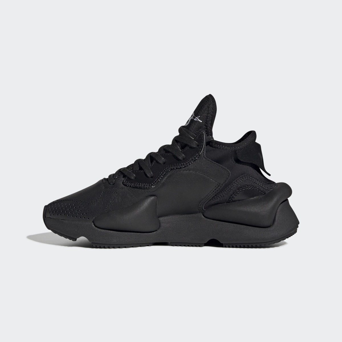 友里③ Y-3 KAIWA Yohji Yamamoto x Adidas Black Leather Sneaker