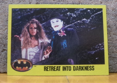 TRADING CARD 1989 BATMAN MOVIE # 178 RETREAT INTO DARKNESS JOKER & VICKI VALE