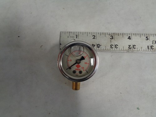 FUEL PRESSURE GAUGE OIL FILLED 0-120 PSI 0-8 BAR NEW - Foto 4 di 4