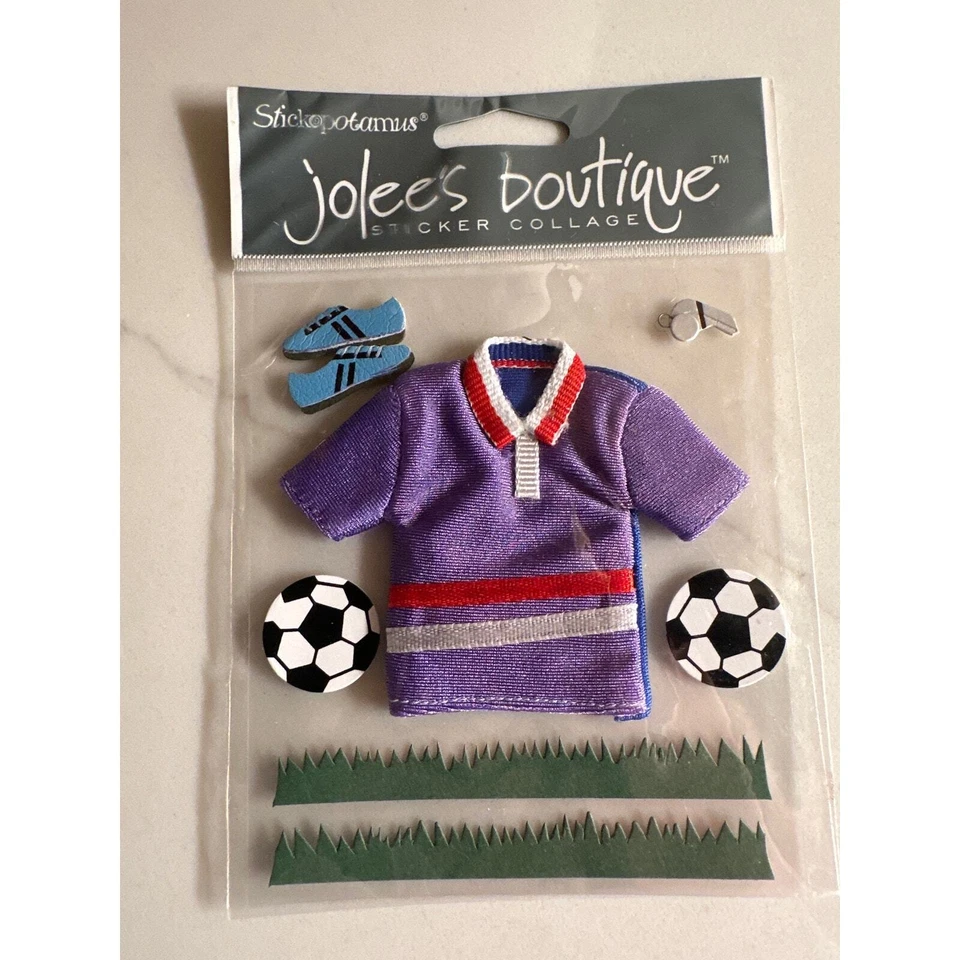 Лот из 4 новых пакетов - 135 футбол наклейки украшения для скрапбукинга - Изображение 4 из 4