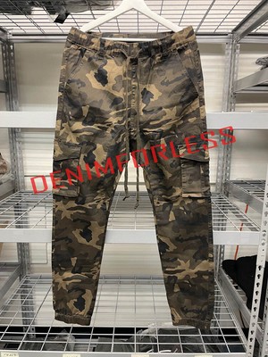 Victorious Men's Twill Cargo Jogger Pants - Drop Crotch, Elastic Cuffs, Wheat Color 2XL