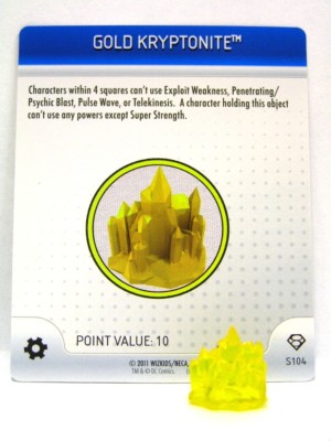 HeroClix Superman #S104 Gold Kryptonite  Object