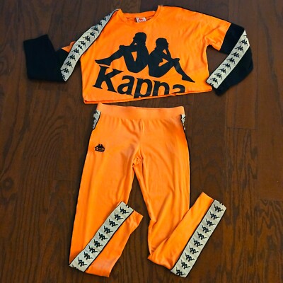Kappa 222 Banda Boculus Long Sleeve Crop Tee & Leggings Cotton Set