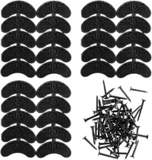 Heel Plates 24 Pairs Rubber Shoes Heel Taps Tips Repair Pad for Boots and Shoes