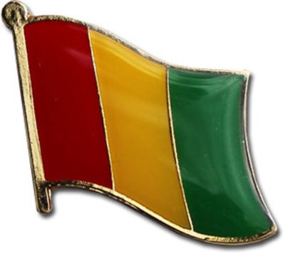 Wholesale Pack of 24 Guinea Country Flag Bike Hat Cap lapel Pin 