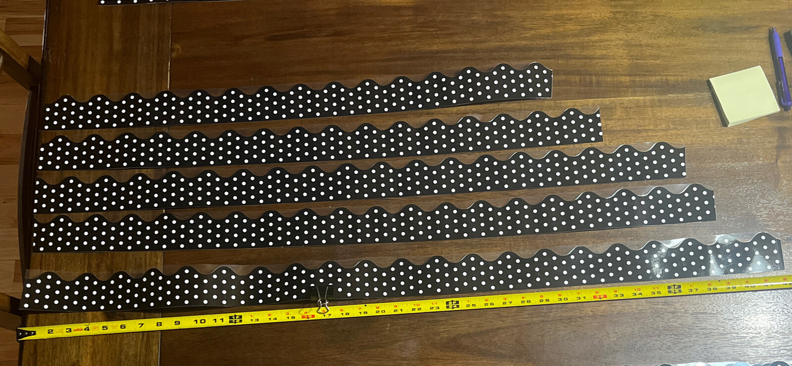 Black Polka Dot Bulletin Board Border Laminated And Never Used eBay