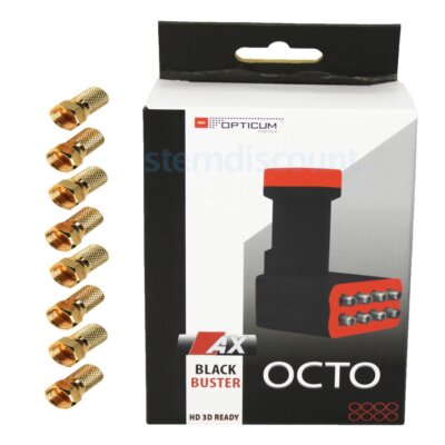 Sat LNB 8-fach Opticum Okto 0.1dB Full HDTV Octo Digital LNB Kopf Universal NEU