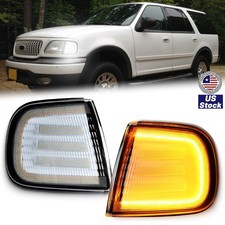 Led Cornering Lamp Drl Turn Signal Light Side Marker For 1997-02 Ford Expedition