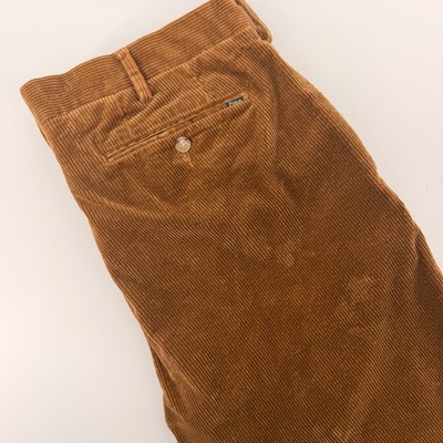 Polo Ralph Lauren Corduroy Pants Mens 36x32 Brown Classic Fit Wide Wale Stretch