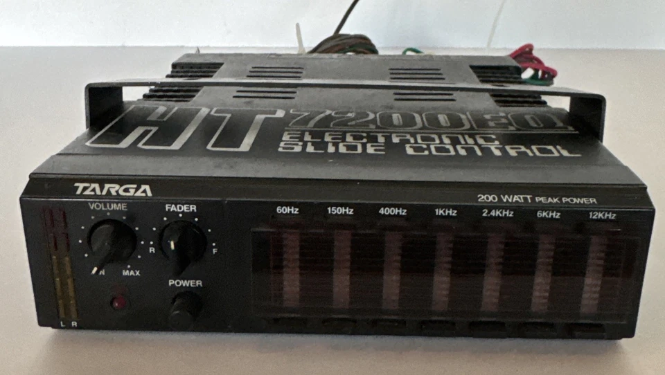 Ecualizador gráfico Targa HT7200EQ 7 bandas 200 vatios LED nivel de tono curva sin probar Foto 2 de 4