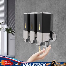 Wall Mount Bathroom Shower Soap shampoo conditioner dispenser organizer 3 Bottle