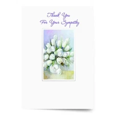 Designer Greetings Thank You for Your Sympathy Cards, Vase of Tulips (8 Sympathy