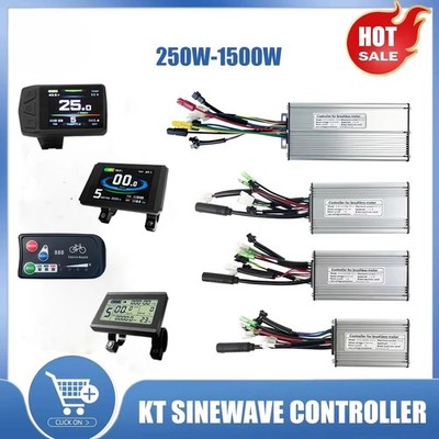 Electric Bicycle KT Sinewave Controller 36V 48V 15A-0A with LCD Display Parts