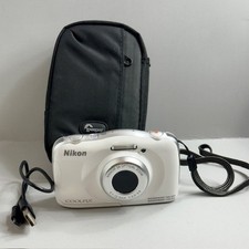 Vintage Nikon Digital Camera W100 White Waterproof Shockproof Case Strap Nikkor