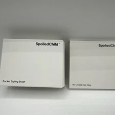 Spoiled Child Pocket Styling Brush And No Crease Hair Clips. New