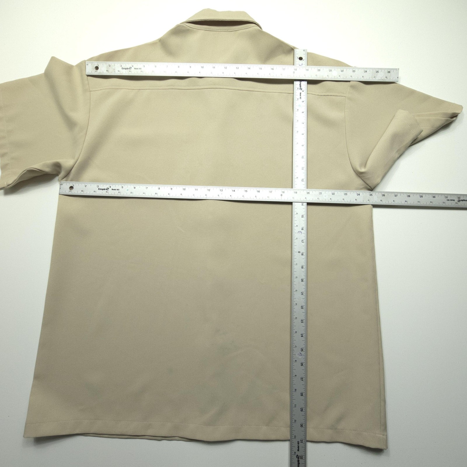 CalTop Men Shirt XL Beige Solid Basic Casual Homi… - image 14