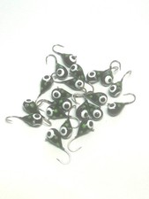 20-Pack Black Glow Spots Tungsten Ice Fishing Jigs 6mm UV Walleye Crappie Perch