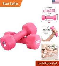 Weights Dumbbells 10 Colors Options Compatible with Set of 2 Neoprene Dumbbel...