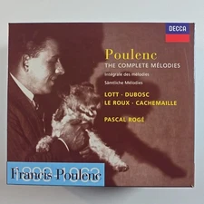 Poulenc: Complete Melodies. Lott, Dubosc, Le Roux, Cachemaille, Roge (Decca)