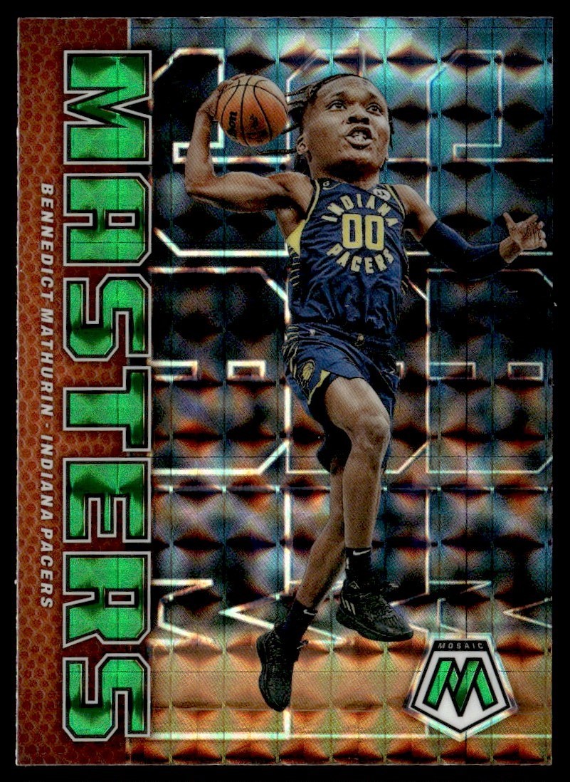 2022-23 Panini Mosaic Jam Masters Green Prizm Bennedict Mathurin Arizona