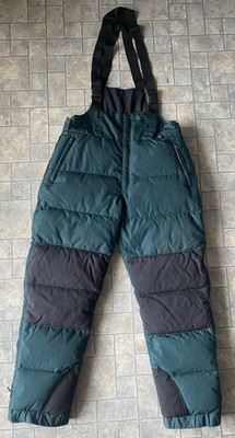 Cabelas Premier Northern Goose Down Overalls Bibs Puffer Large Tall Green Black