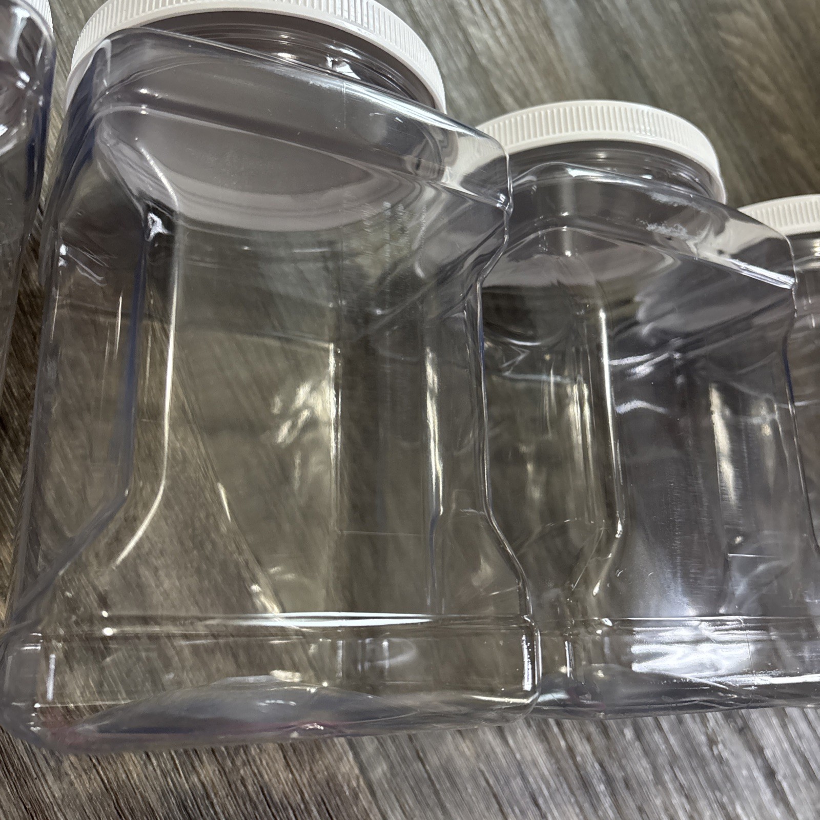 Plastic Container with Lids 2 Quart  Candy/Dry Ingredients Food Storage Set of 4