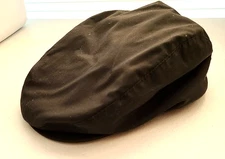 1970s Flat Golf Driver Cabbie Cap Black Cotton New W/ Tags Size M Made in USA