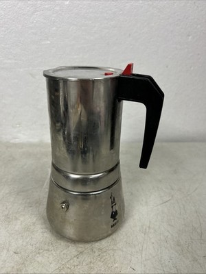 Bialetti Inox Vintage 3 Cup Coffee Maker Made In Italy Rare Moka Coffee