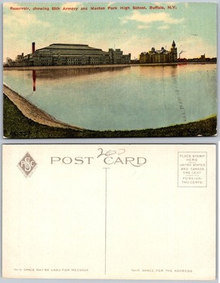 Sixty Fifth Armory Masten Park High School Buffalo NY Postcard
