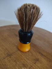 Vintage Fuller Shaving Brush Made in USA Amber Handle Barber Wet Shave