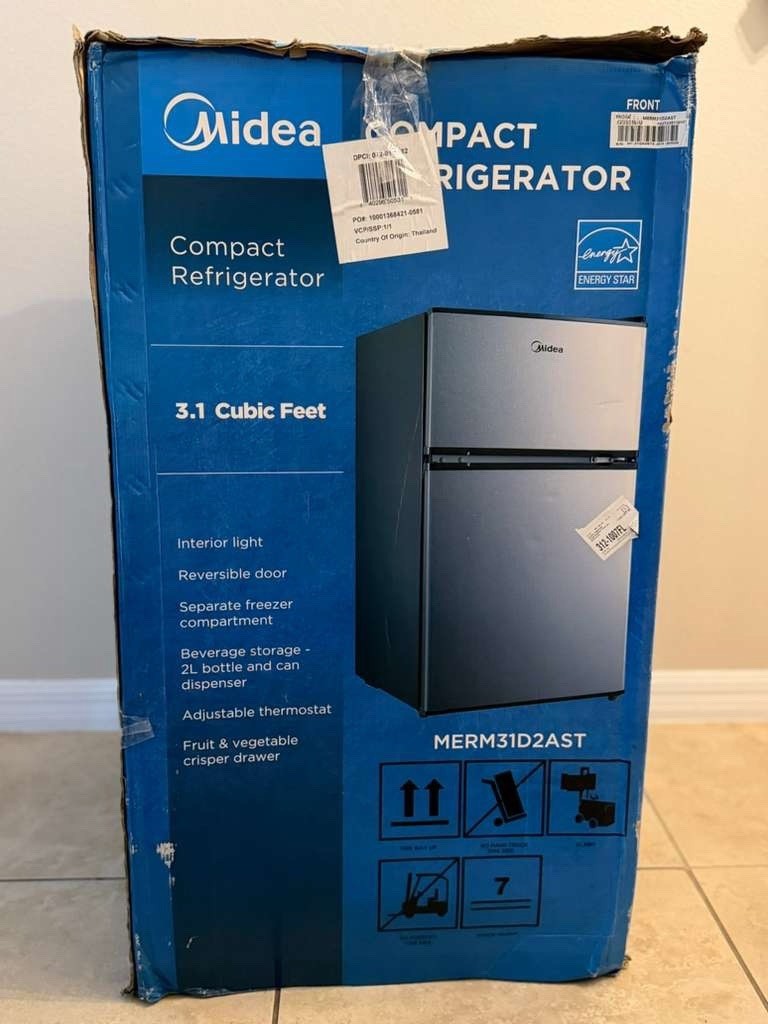 Midea Compact Refrigerator MERM31D2AST 3.1 Cu Ft Stainless S