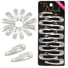 12PCS Snap Hair Clips for Women-Non Slip Metal Hair Barrettes, 5Cm 2'' Small C
