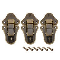 3 SäTze Kasten Verschluss Bronze Koffer Kiste Haspe Mit Schrauben 95Mm X 52Mm