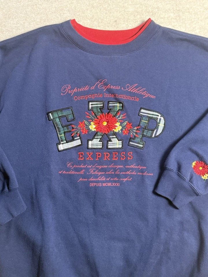 Sudadera Express Athletique EXP Bordada Gran Tamaño De Colección Años 90 Talla Mediana Foto 2 de 4