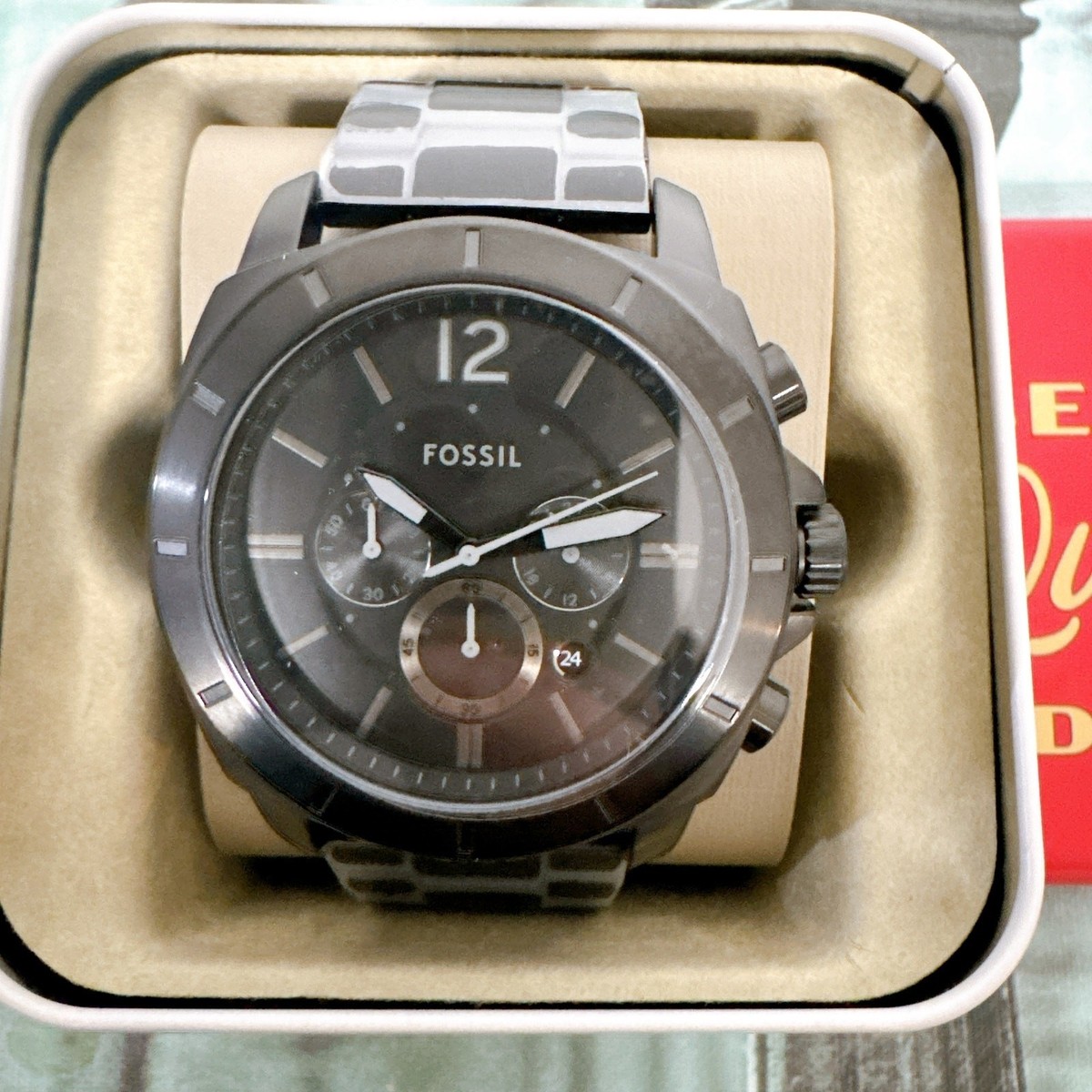 Fossil BQM2759 Privateer Chronograph Black Stainless Steel Watch 